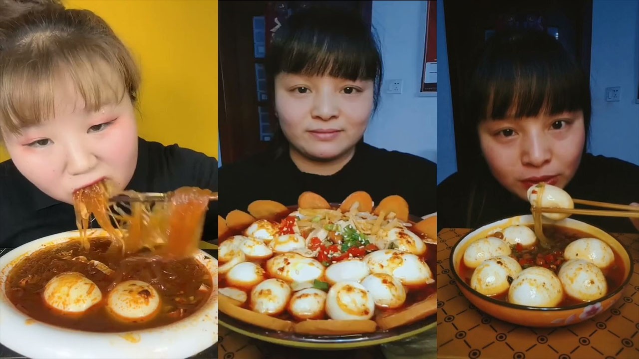 Mukbang ASMR 매운 국수와 계란 | Spicy Noodles paired with Soft Boiled Eggs (Dining Sounds)
