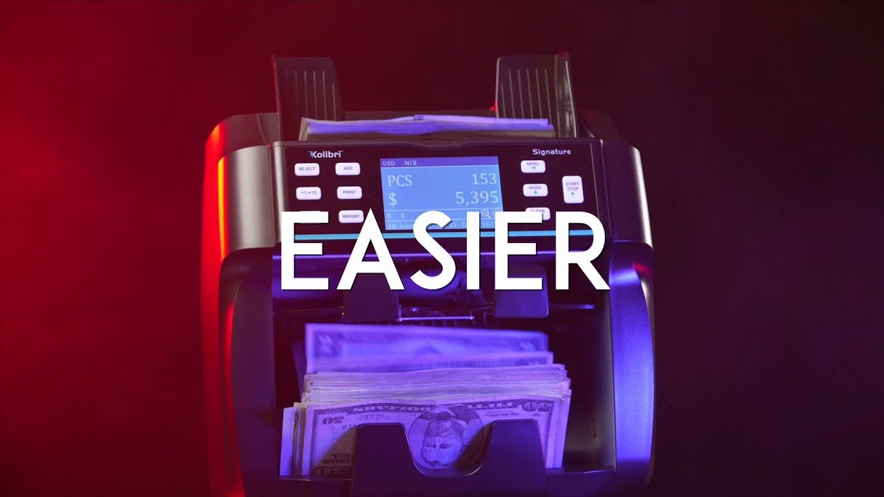 Revolutionize Cash Counting: Kolibri Signature &ndash; 2-Pocket Mixed Bill Counter with Built-In Printer