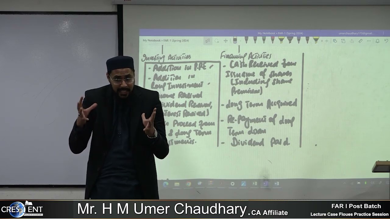 CAF 1 Cash Flows Practice Session by Sir H.M Umer