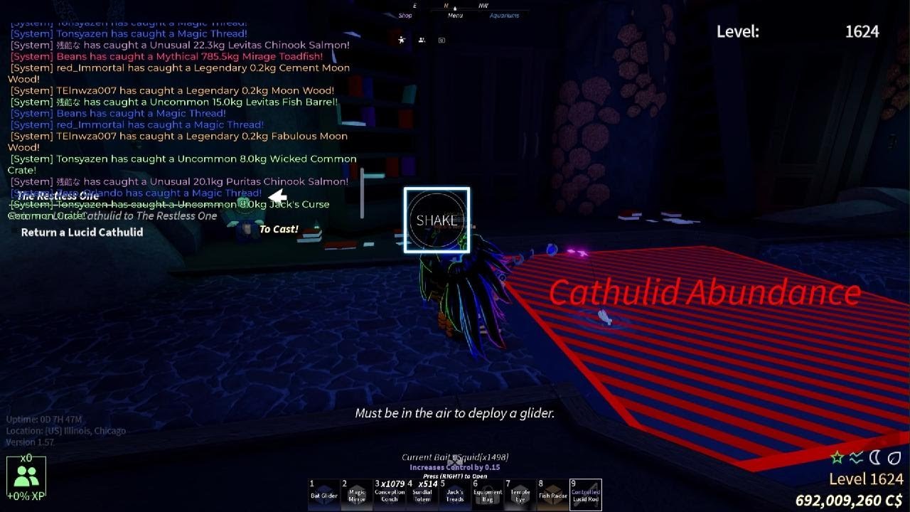 Roblox fisch catching lucid cathulid new update