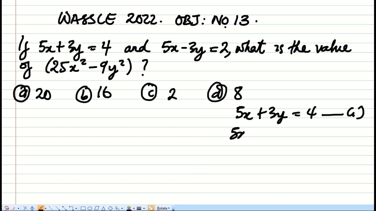 Conquer WAEC Maths: Comprehensive past Questions Tutorial.
