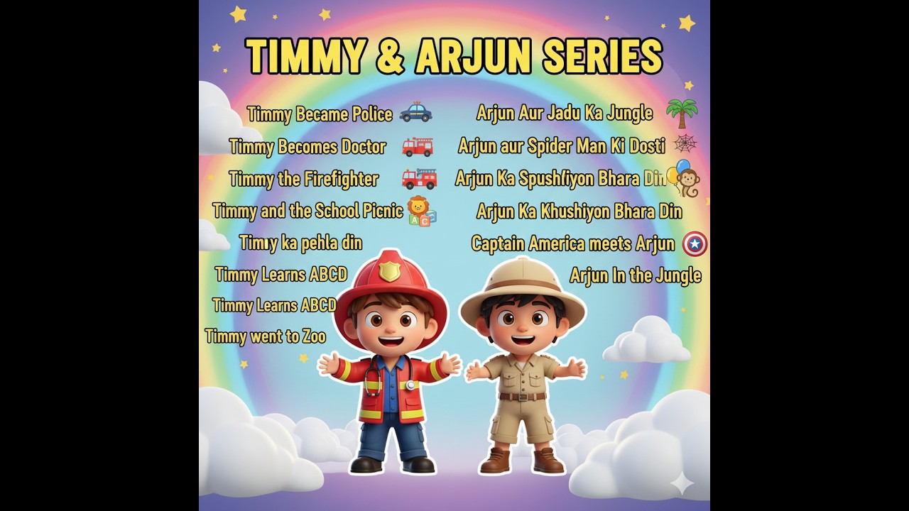Timmy & Arjun #preschoolsongs #nurserysongs #kindergartensong #kidseducation #kidsvideos #learning