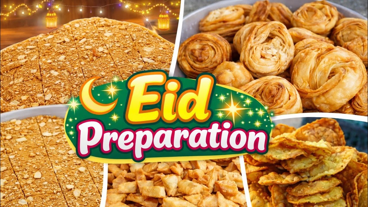 Eid Ki Taiyari 🕌 | Shakarpara, Pooriya & Halwa Recipe at Home 😋| Eid Special Cooking Vlog 2026 #eid 