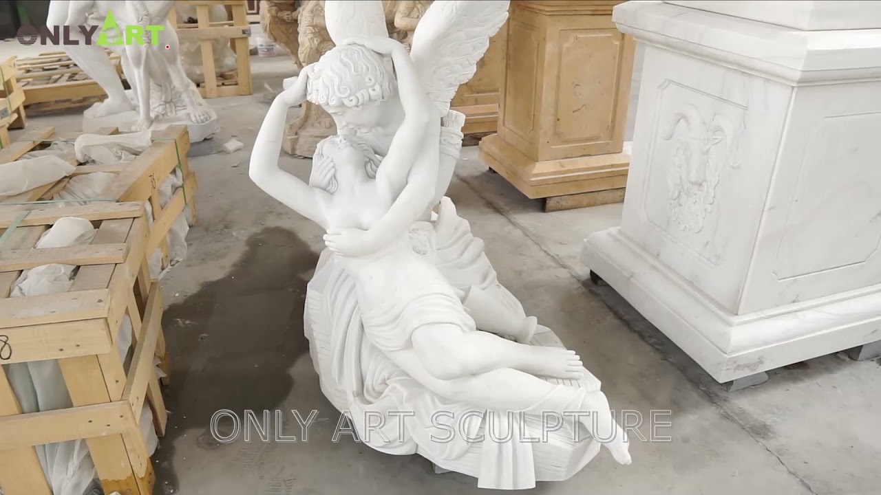 Psyche awakened by Cupid kiss