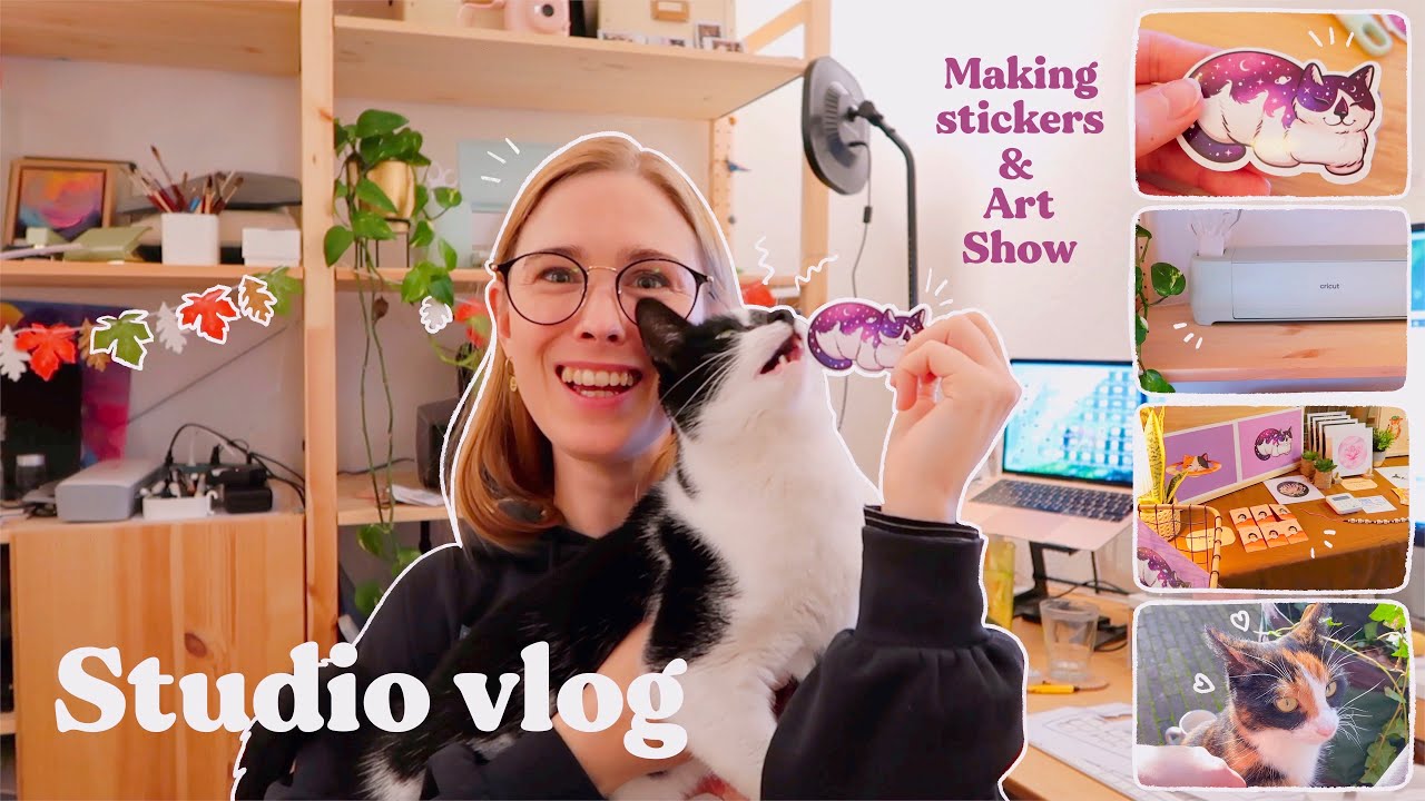 ✩ STUDIO VLOG ✩ Learning Sticker making, Booth Setup & Review Kunst Kijken Volendam