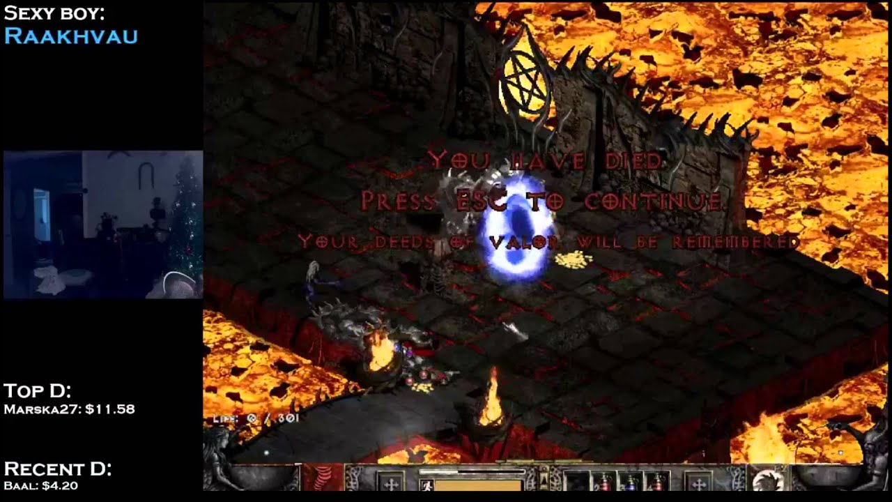 Quin RIP in D2 HC (RIP Durga 2K15 BibleThump)