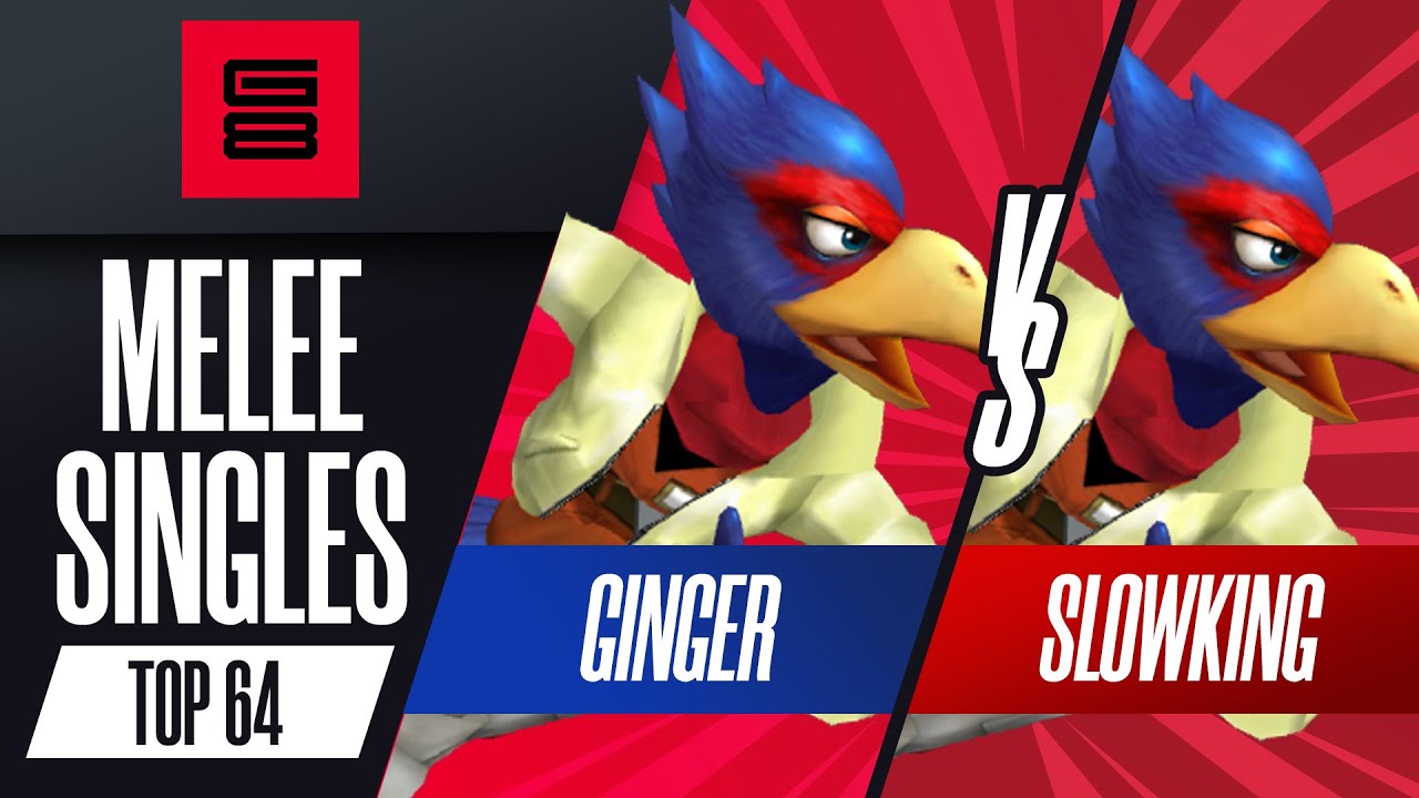 Ginger (Blue) vs Slowking (Red) - Top 64 Melee Singles - G8 | Falco vs Falco