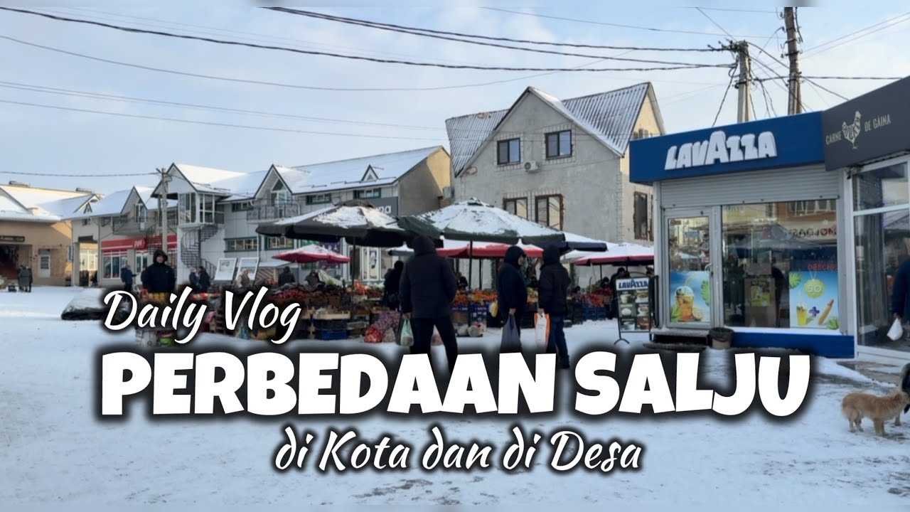 Beda Banget! Suasana Salju di Desa vs Kota Falesti, Moldova Eropa Timur | Daily Vlog