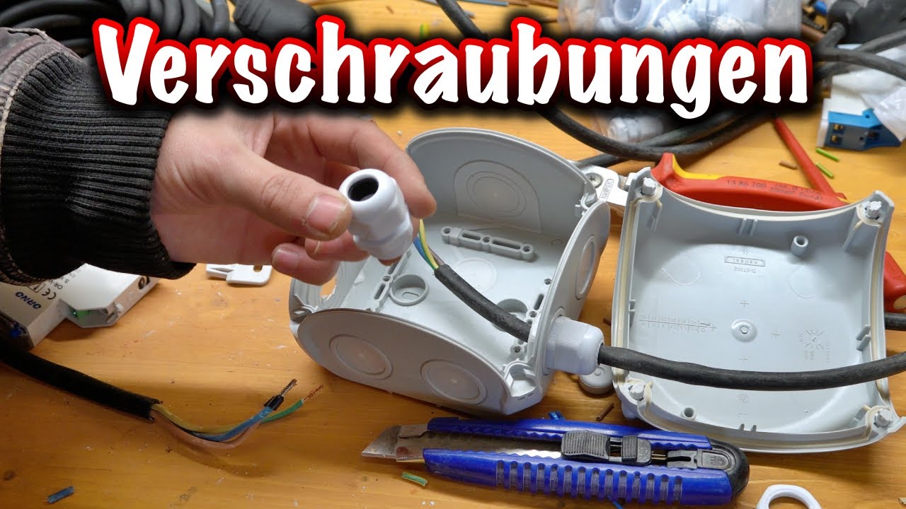 Kabelverschraubung f&uuml;r Mantelleitungen (Zugentlastung, Staub- und Wasserdicht)