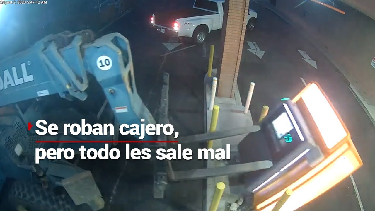 Dos delincuentes no muy listos | Se roban cajero, pero todo les sale mal