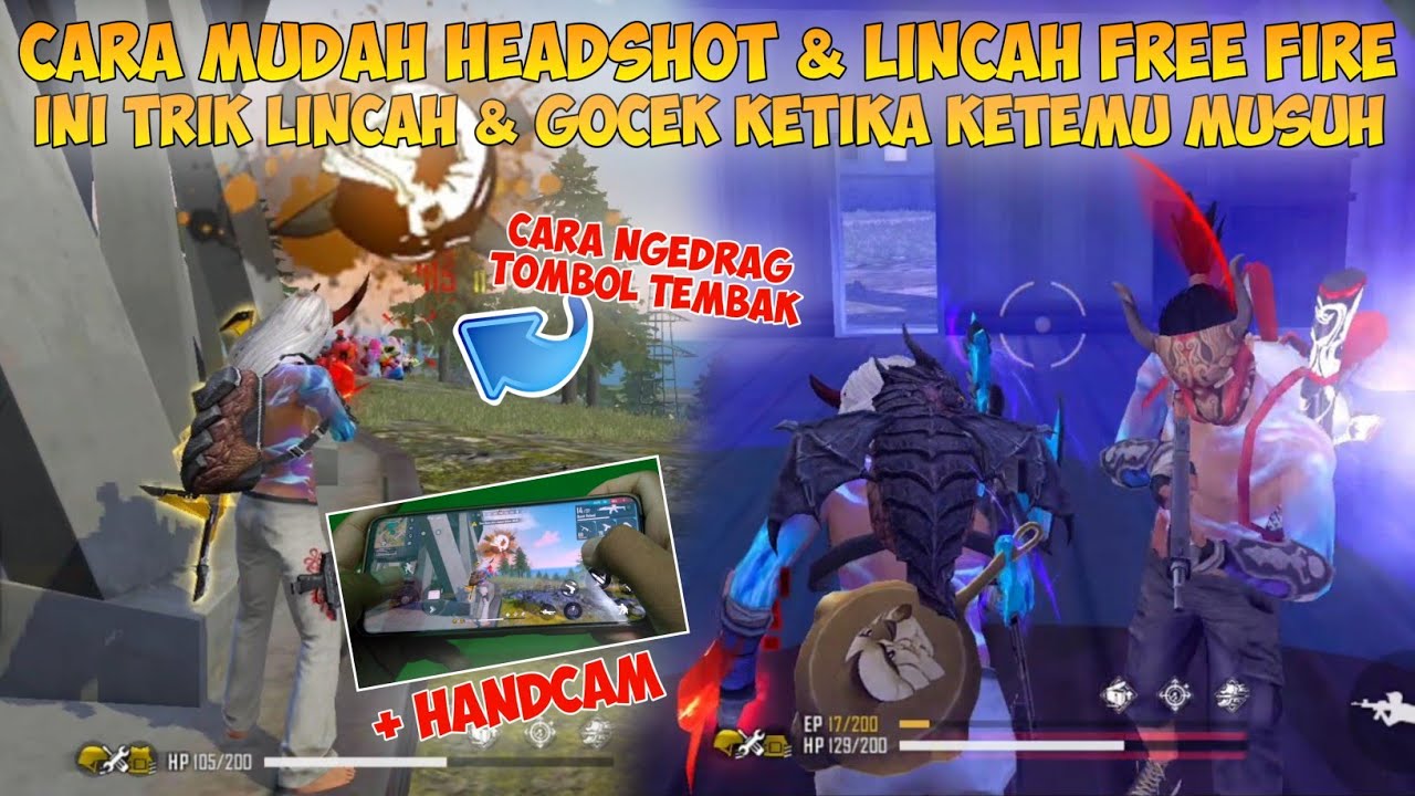 CARA MUDAH HEADSHOT & LINCAH GOCEK MUSUH FREE FIRE | Ini Trik Lincah Gocek & Headshot Free Fire
