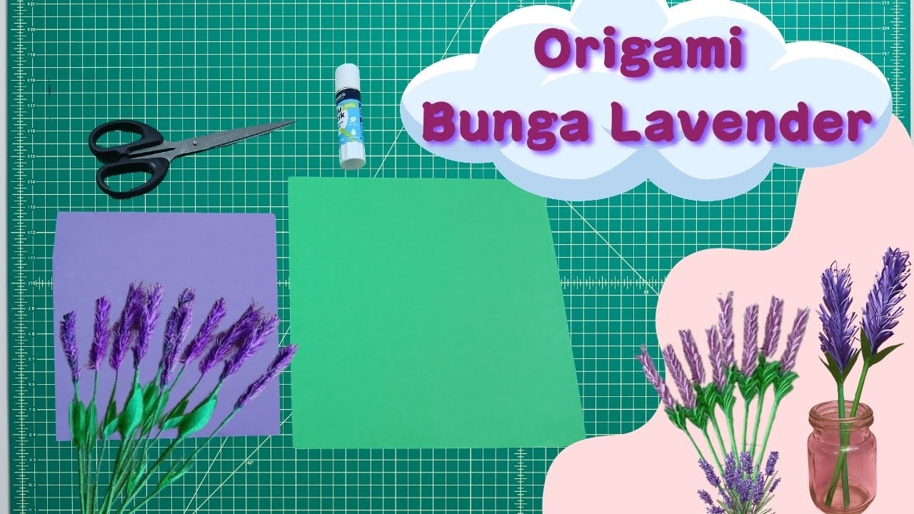 Origami Bunga Lavender || Flower Origami