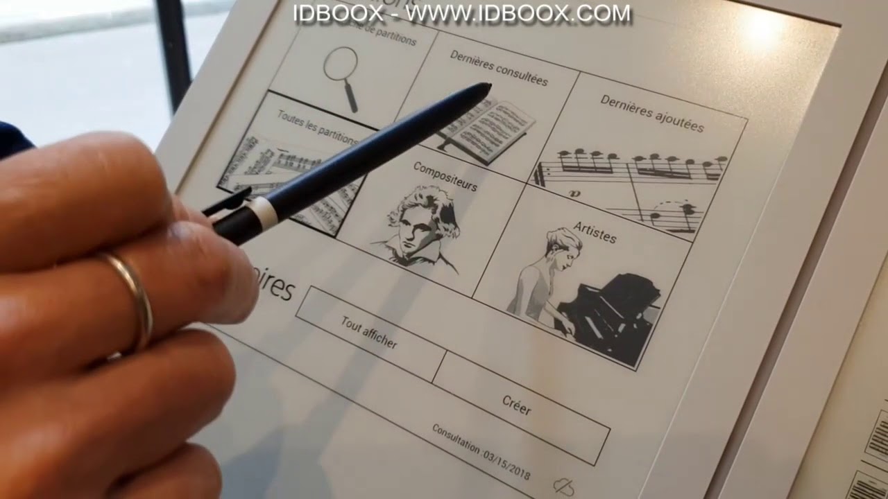 Musique - Gvido  liseuse eink pour lire partitions pour musiciens : prise en main
