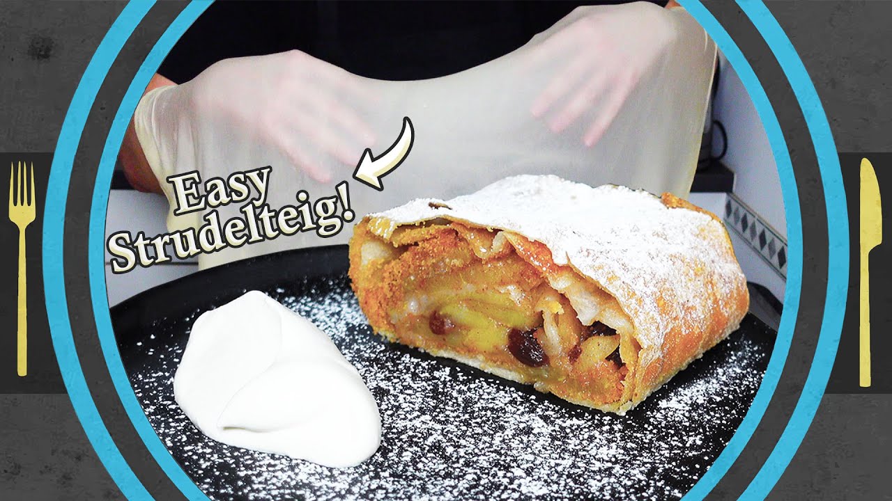 einfaches APFELSTRUDEL Rezept, Apfelstrudel selber machen