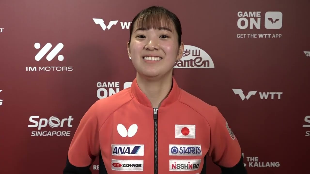 【インタビュー】長﨑美柚「最後に勝ててよかった」シン・ユビンとの国際ペアでベスト4へ｜WTTシンガポールスマッシュ2026