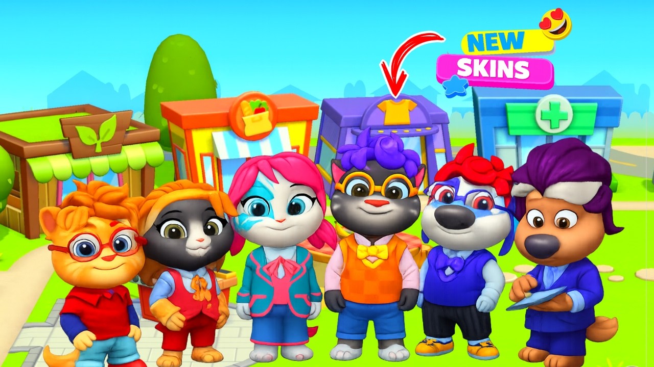 My Talking Tom Friends 2 New Update | Unlock All New School Skins | Day 1 - Day 24🧀🧀🧀