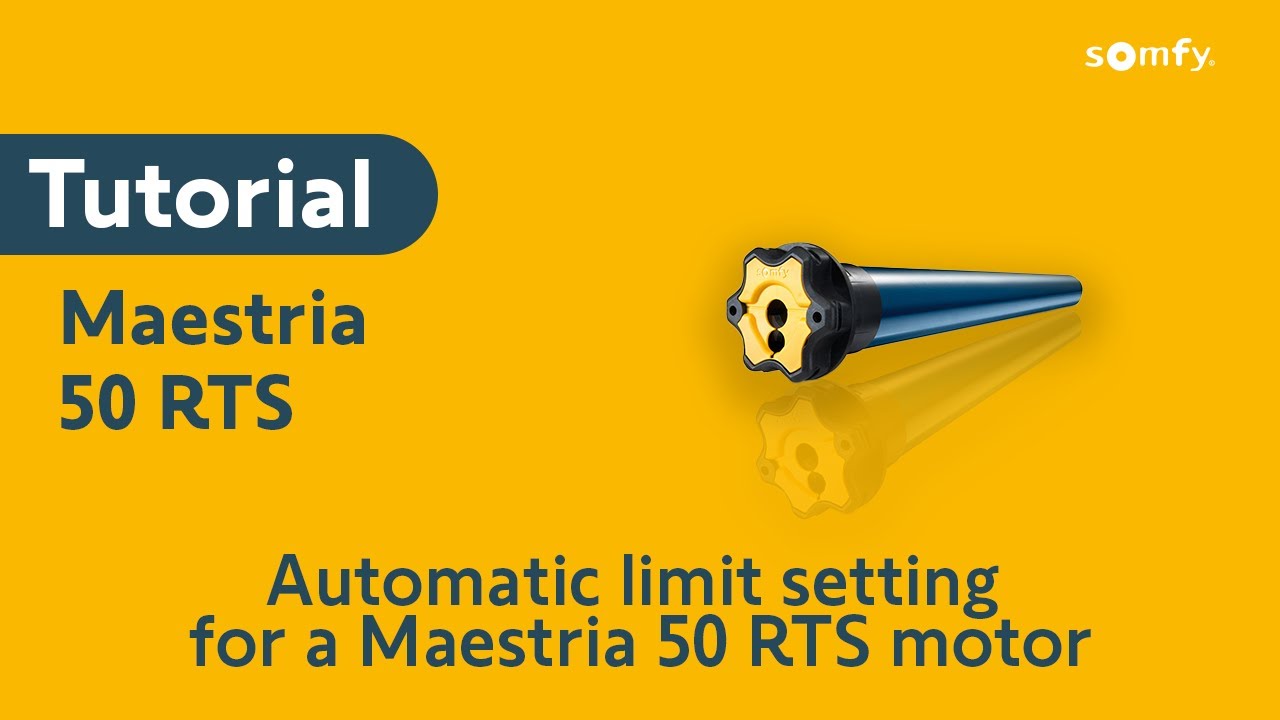 HOW TO: Automatic limit setting on Somfy's Maestria 50 RTS