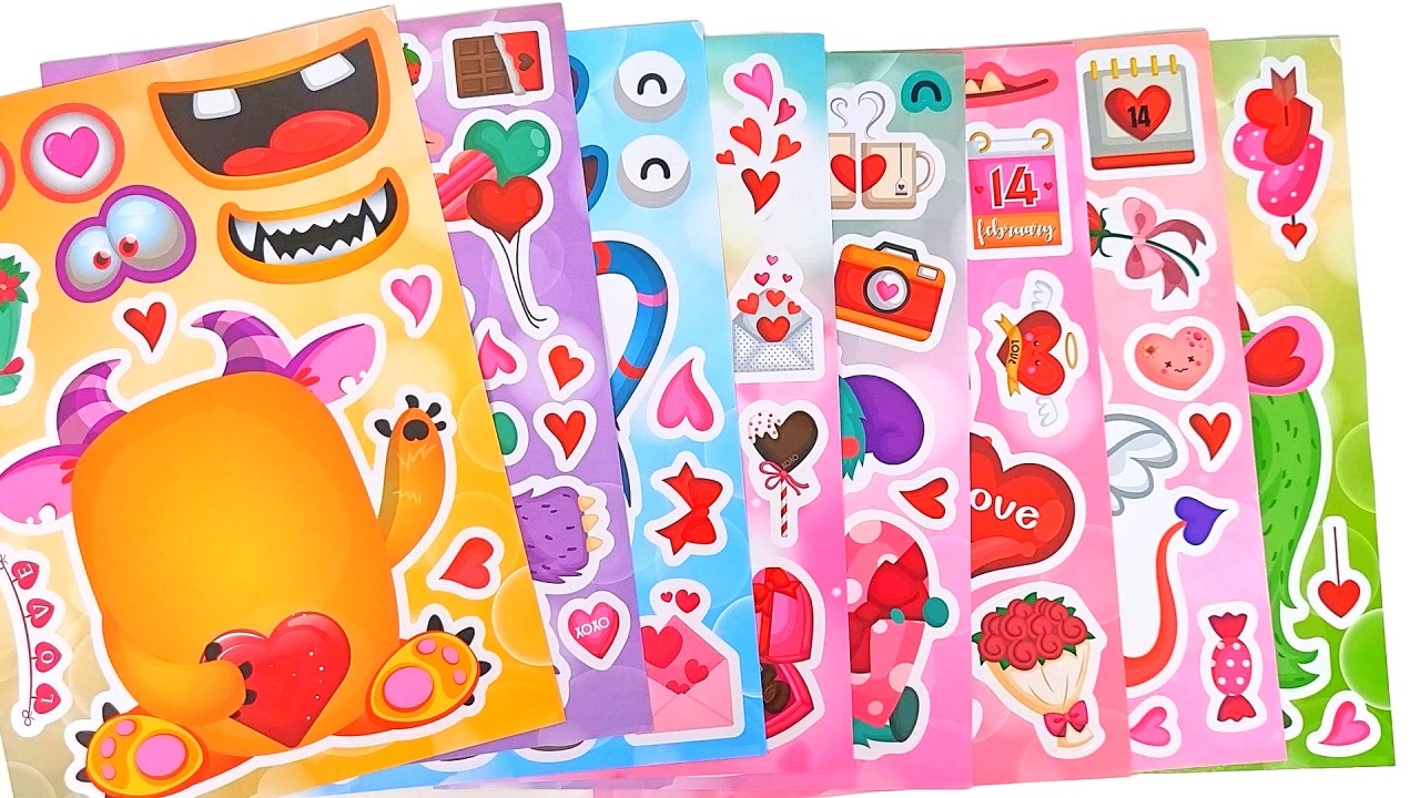 [Sticker Asmr] 👾 Monster Sticker Book 👀 몬스터 스티커 꾸미기