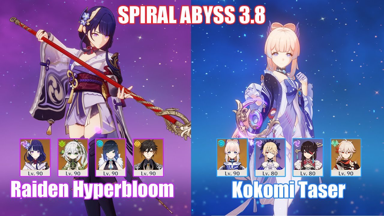 C0 Raiden Hyperbloom & C0 Kokomi Taser | Spiral Abyss 3.8 | Genshin Impact