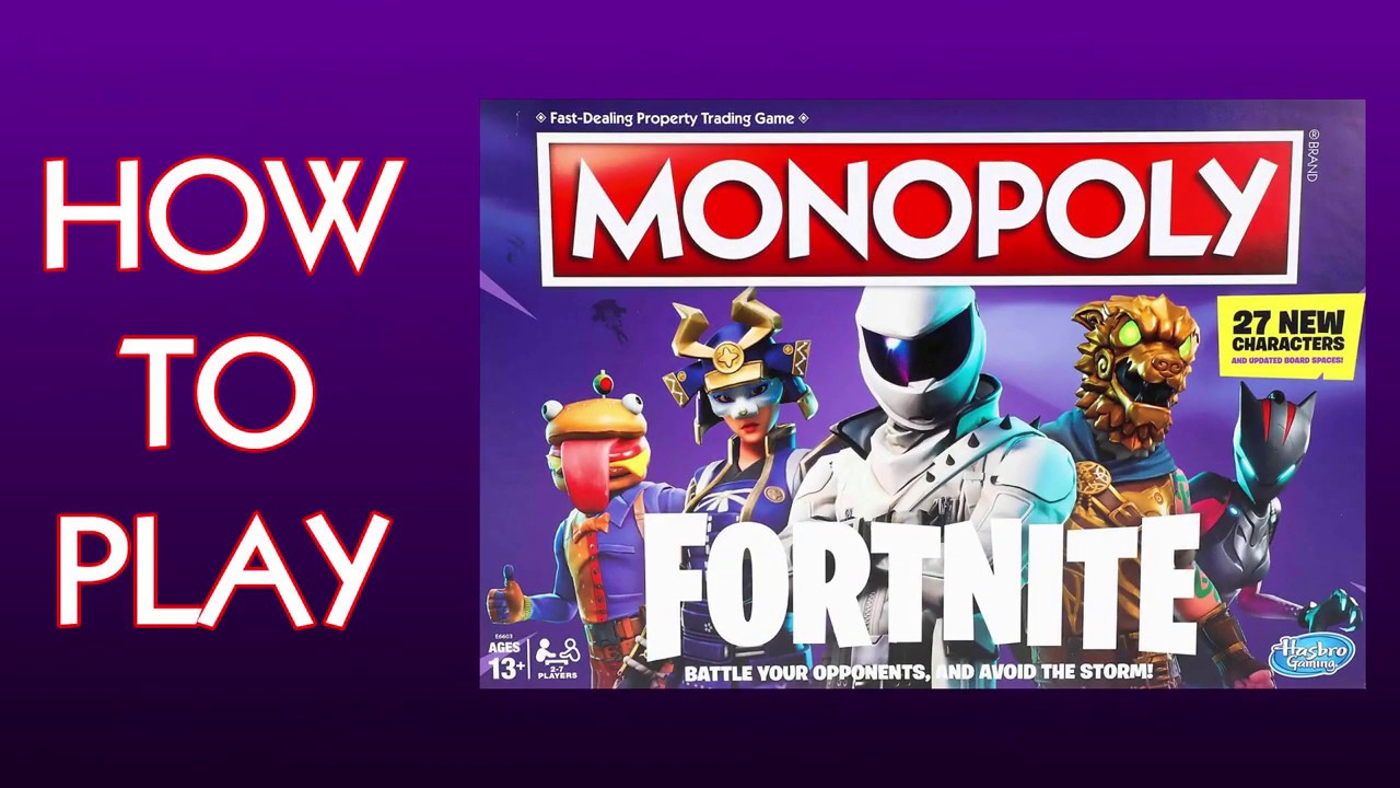How To Play Monopoly Fortnite Board Game 2nd Edition  By Hasbro
