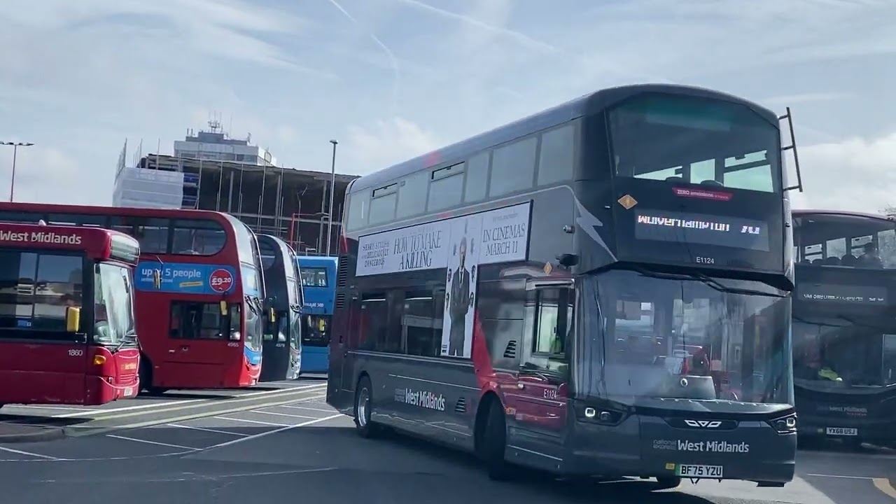 National Express West Midlands Wright StreetDeck Electroliner ⚡E1124 Bus Route 79 Wolverhampton 
