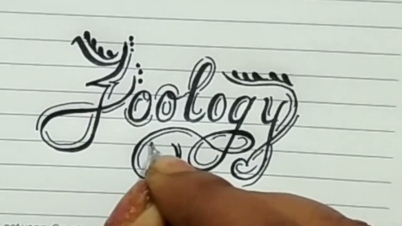how can write zoology in calligraphy beautiful design