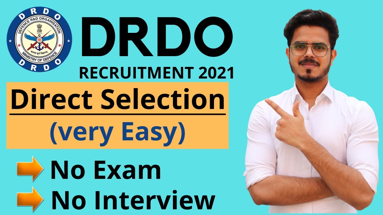 DRDO Recruitment 2021 | Direct Selection (Very Easy) | No Exam, Interview, FEE | Apprenticeship