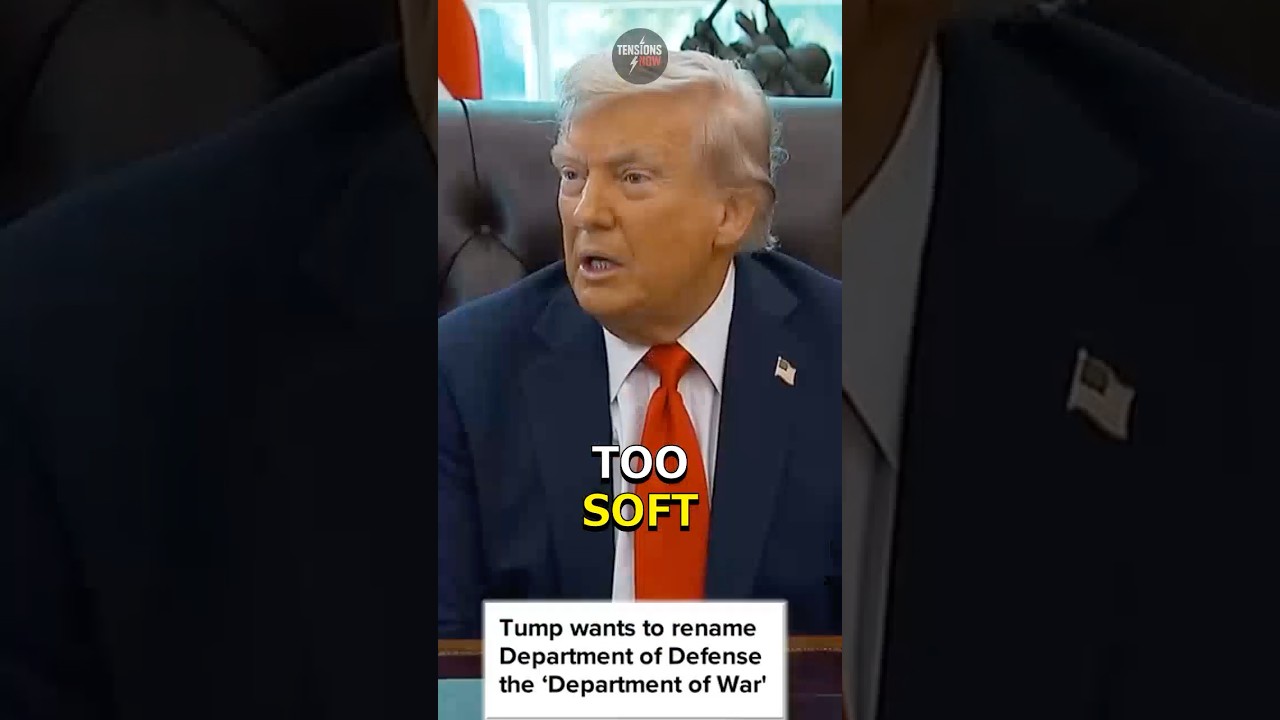 Trump says he wants Department of War instead of defense department US politics live