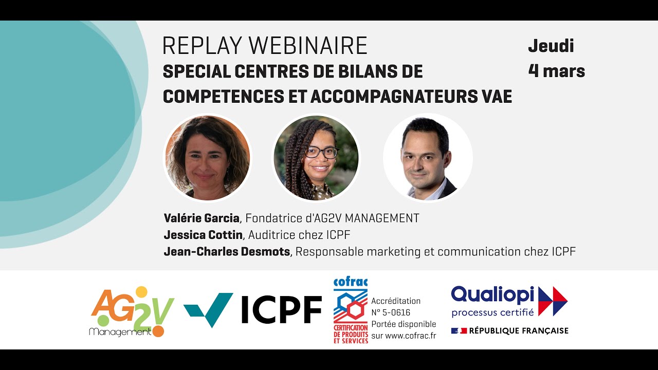 Webinaire Qualiopi : spécial centres de bilans de compétences et accompagnateurs VAE