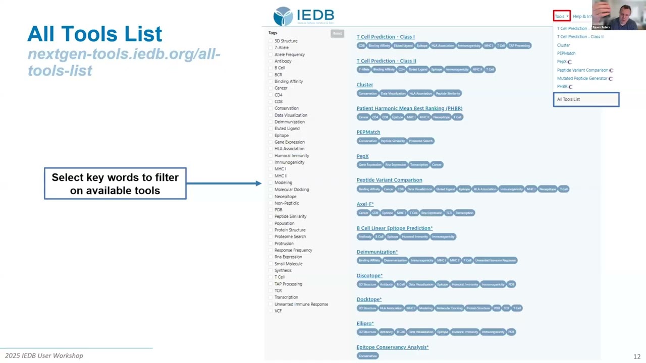 2025 User Workshop – 1.6 – IEDB Analysis Resource Overview