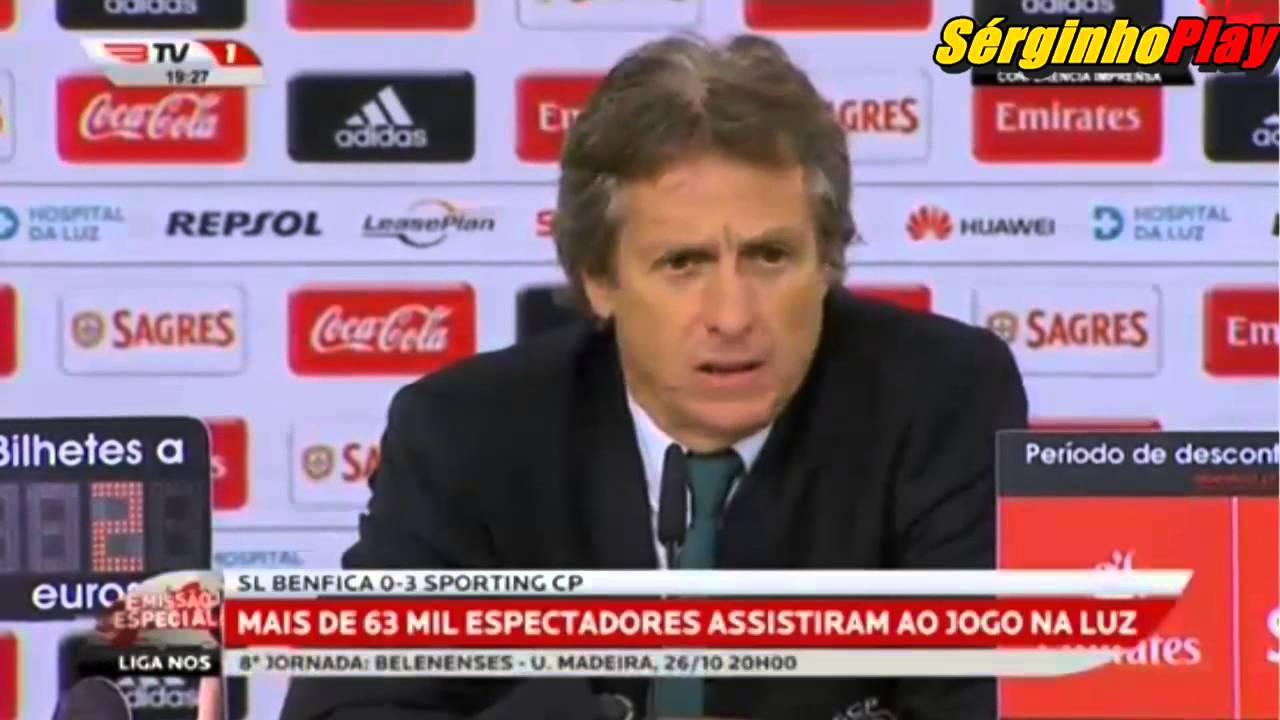 Jorge Jesus conferencia de imprensa - Benfica x Sporting 0-3 JORNADA 8 - 25/10/2015