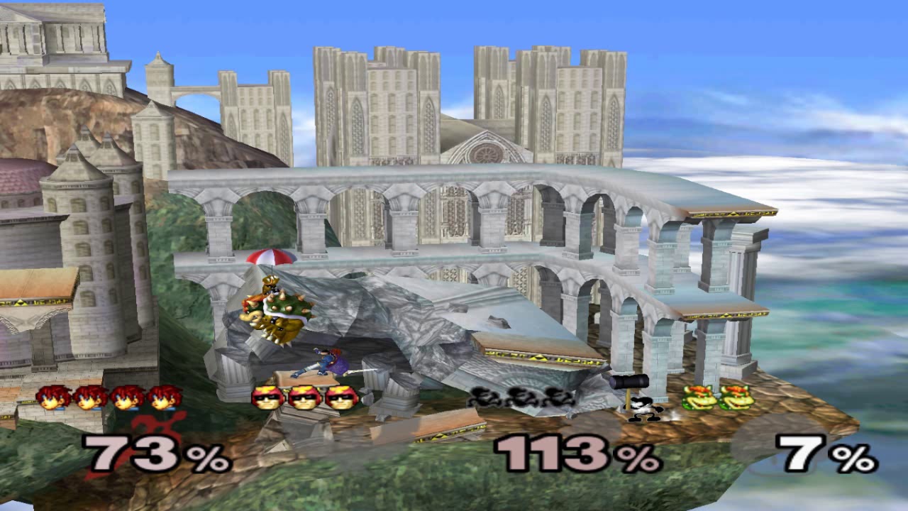 Super Smash Bros. Melee - Hyrule Temple - Roy