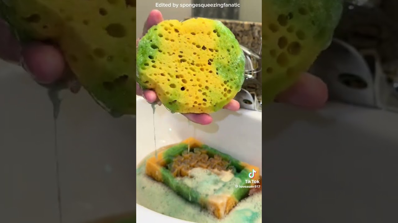 SPONGE SQUEEZING ASMR COMPILATION|7| - #spongeasmr #spongesqueezing #deepcleaning #relaxing #asmr