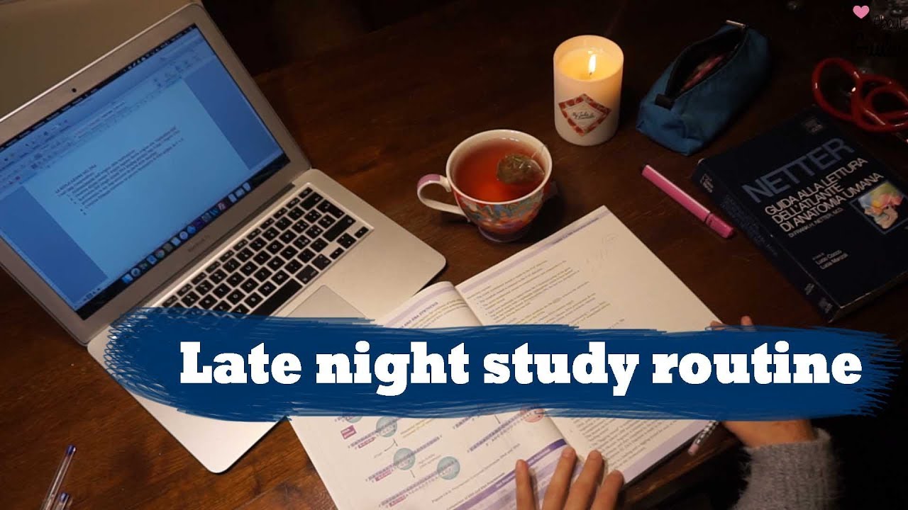 Late night STUDY ROUTINE | About Giulia