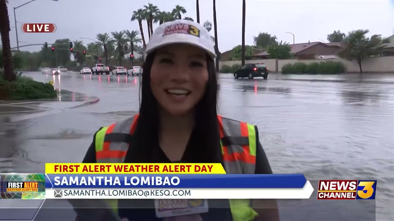 Several roads flooded as a storm hits the Coachella Valley