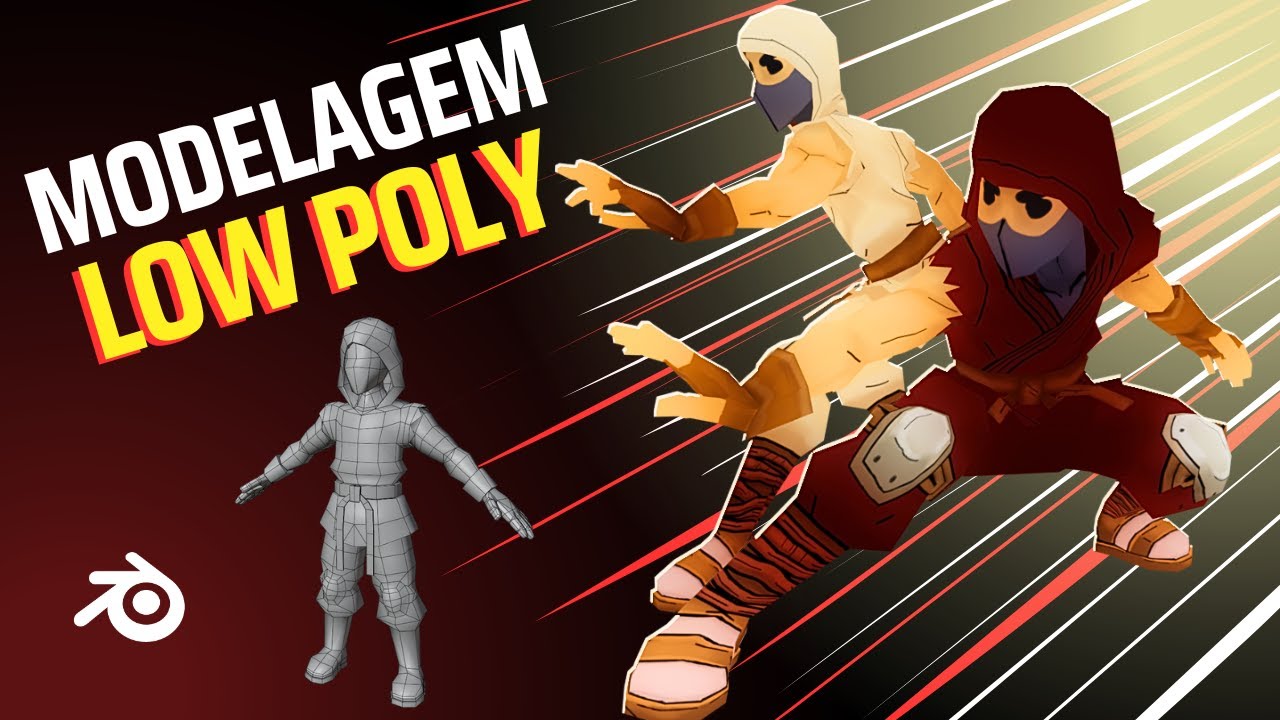 LOW POLY guia do personagem 3d BLENDER