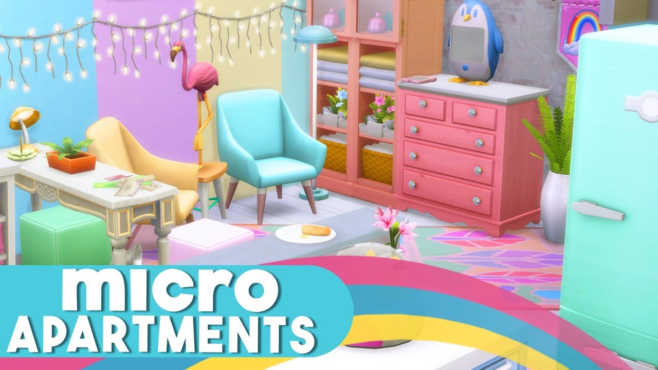 🍭🌈 PASTEL PERFECT 🍧 // The Sims 4: MICRO APARTMENTS (House Building)