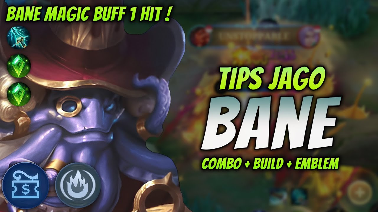 CARA MAIN BANE MAGIC BUFF ! BUILD & EMBLEM BANE TERBARU 2025 ! | BANE GOLD LANE GAMEPLAY