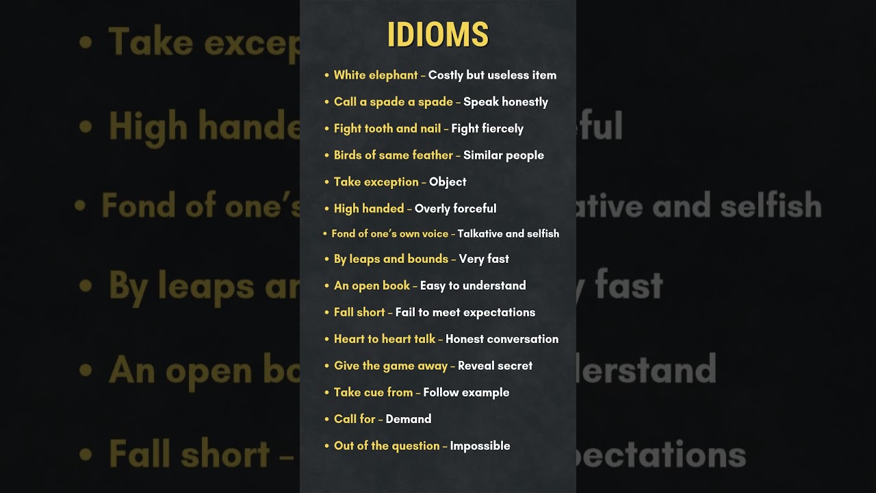 Top 20 idioms and phrases | idoms |phrases | idioms and phrases in english 