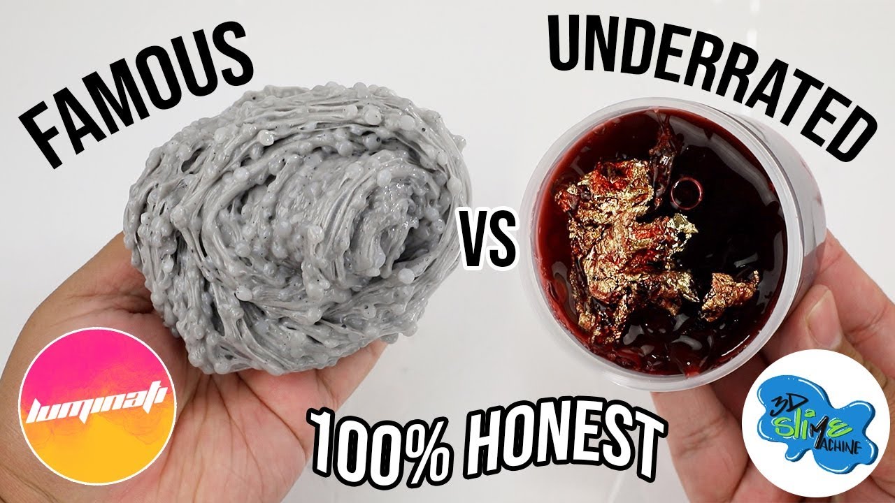 100% HONEST FAMOUS SLIME SHOP VS UNDERRATED SLIME SHOP REVIEW!!! @LUMINATISLIME & @3DSLIMEMACHINE