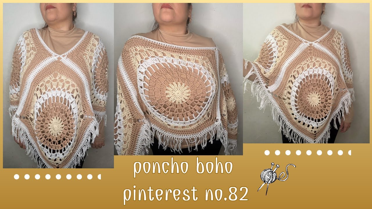 Poncho boho 2 en 1 Pinterest no. 82 ❄️
