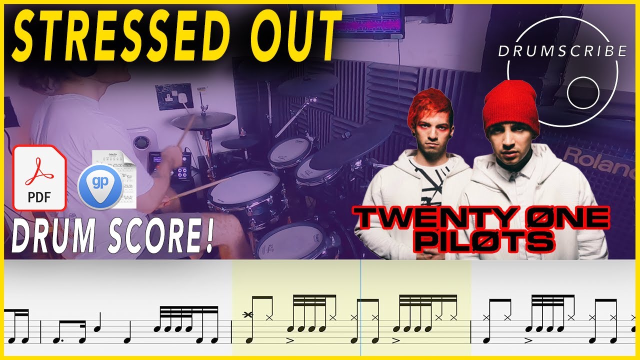 Stressed Out - Twenty One Pilots | DRUM SCORE Sheet Music | #159 DRUMSCRIBE