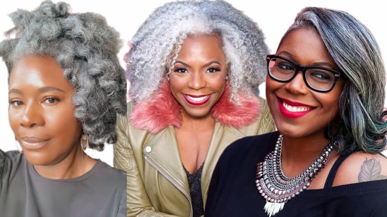 Gray Hairstyles For Black Women Over 50years | The Shocking Beauty Of Gray Hair 👩‍🦳