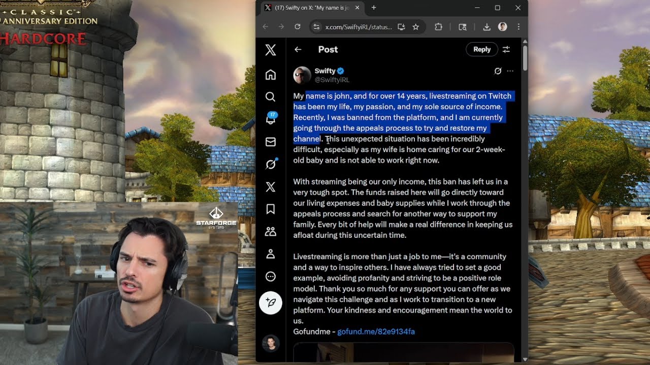 Ксарю отреагировал на пожизненную блокировку Тейлор Свифти на Twitch после 14 лет стриминга.