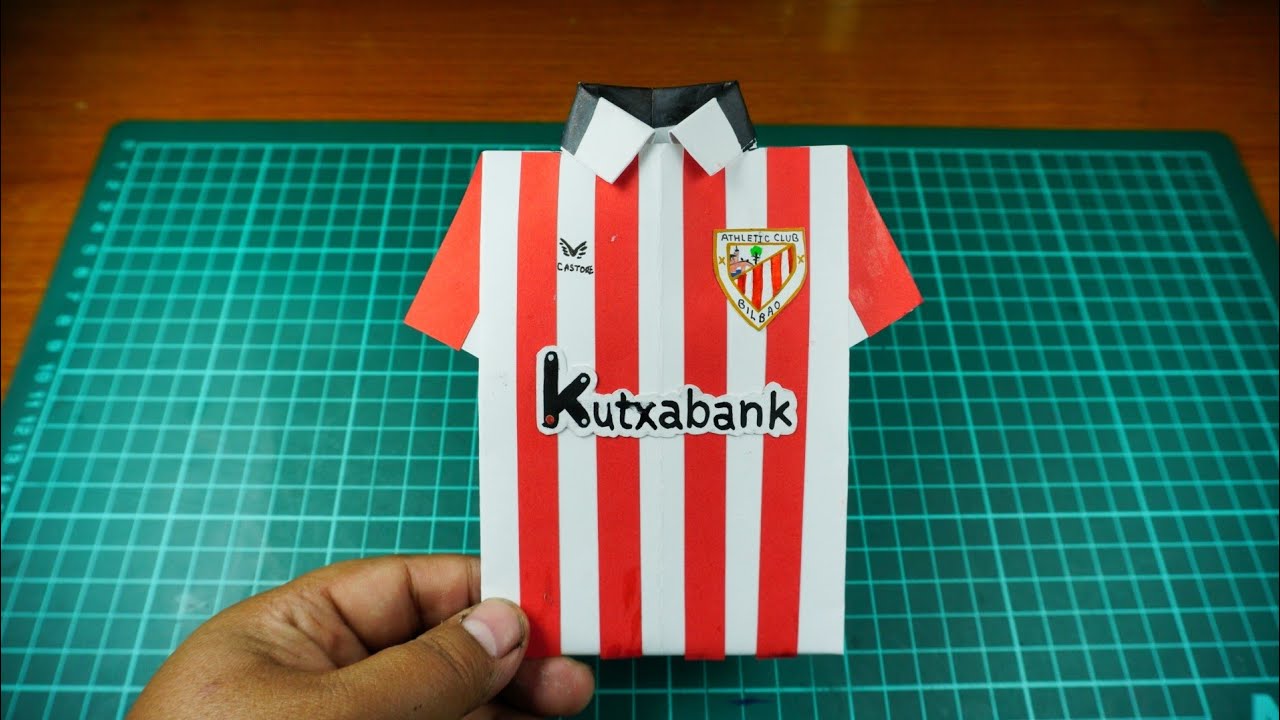How to make Athletic bilbao paper jersey #artandcraft #papercraft #jersey #allaboutjersey