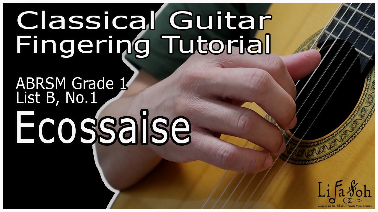 Ecossaise - Fingering Tutorial (ABRSM Grade 1 Classical Guitar)