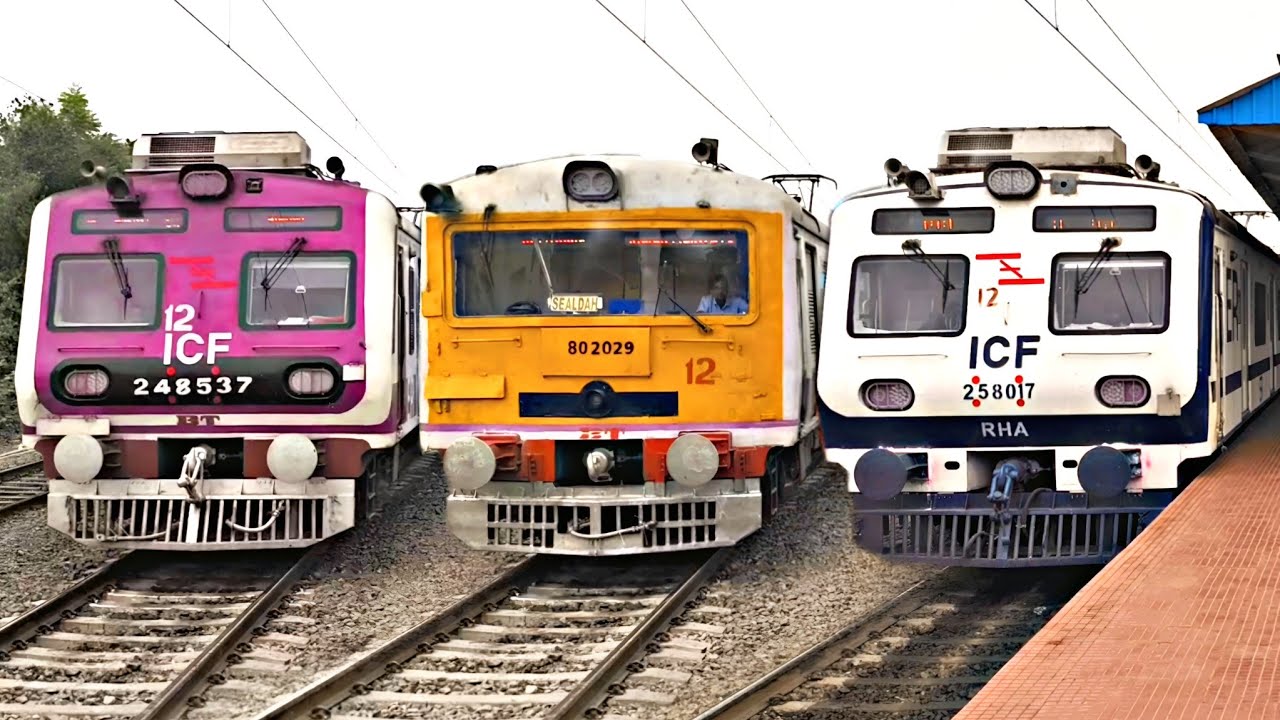 Different Galloping & AC locals & Express action spotted At Khardah #indianrailways #sealdahdivision