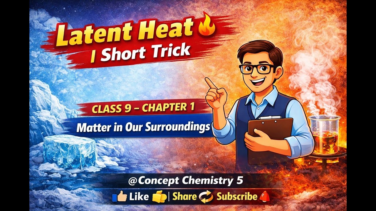 Class 9 Science | Part 8 | Latent Heat Explained 🔥 |ConceptChemistry5 #chemistry #conceptchemistry5