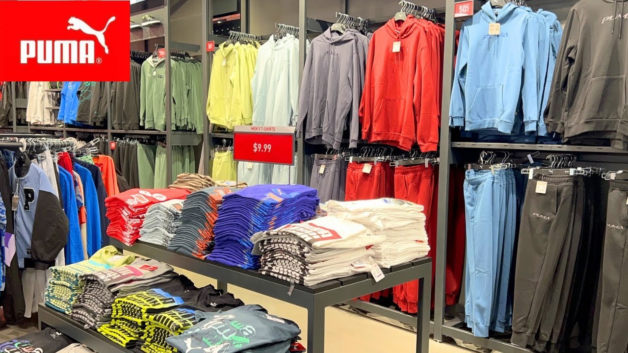 Puma Outlets feature discounts of up to 70% off on men's and women's jackets and other apparel.