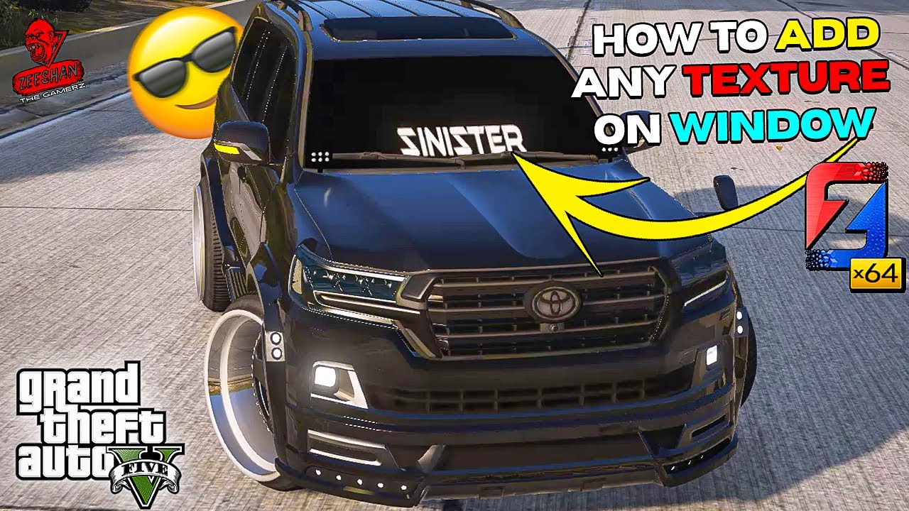 HOW TO ADD SINISTER OR ANY STICKER ON WINDOW OF GTA 5 CARS WITH ZMODELER3 | BY ZTG